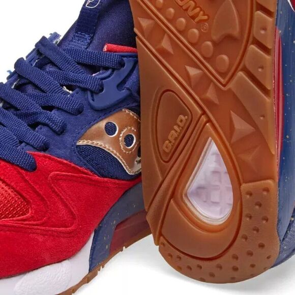 NEW Saucony Grid 9000 Sparring Blue Red Gold Size 9.5 Sneakers S70279-1 - Picture 6 of 8